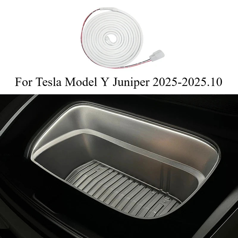 For Tesla Model Y/YL Juniper 2026 Car Front Trunk LED Light Bar Strip Interior Brightening Decorative Lamp Strip Automatic Light