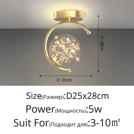 Modern Decors Ceiling Lights Indoor Lusters' Chandelier For Living Room Nordic LED Lighting Kitchen Ceil Lamp Full Sky Star Ceiling