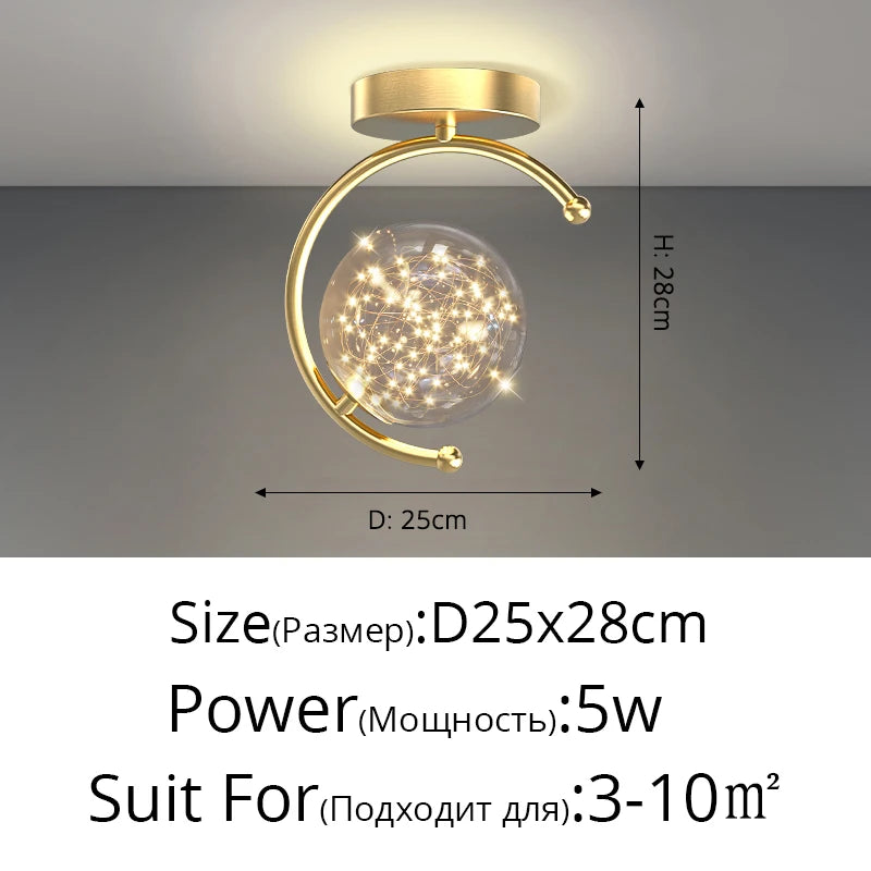 Modern Decors Ceiling Lights Indoor Lusters&#39; Chandelier For Living Room Nordic LED Lighting Kitchen Ceil Lamp Full Sky Star Ceiling