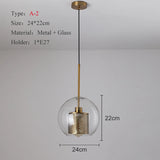 Loft Modern Pendant Light Glass Ball Hanging Lamp Kitchen  Fixture Dining Hanglamp Living Room Ceiling Lamps LED s