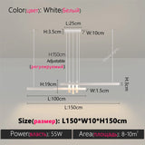 Modern LED Strip Pendant Light - Designer Hanging Lamp with Memory Function
