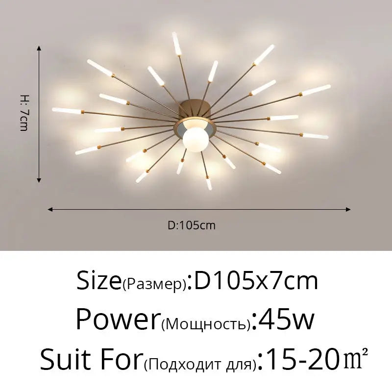 2025 New fireworks Modern LED Chandelier Lights For Living Kids Room Bedroom Hall Lighting Decoration Indoor Lamps Home Luster
