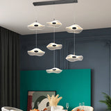 Led Staircase Pendant Lamp Modern Circular Lotus Leaf Living Room Chandelier Designer Villa Style Large Penthouse Chandelier