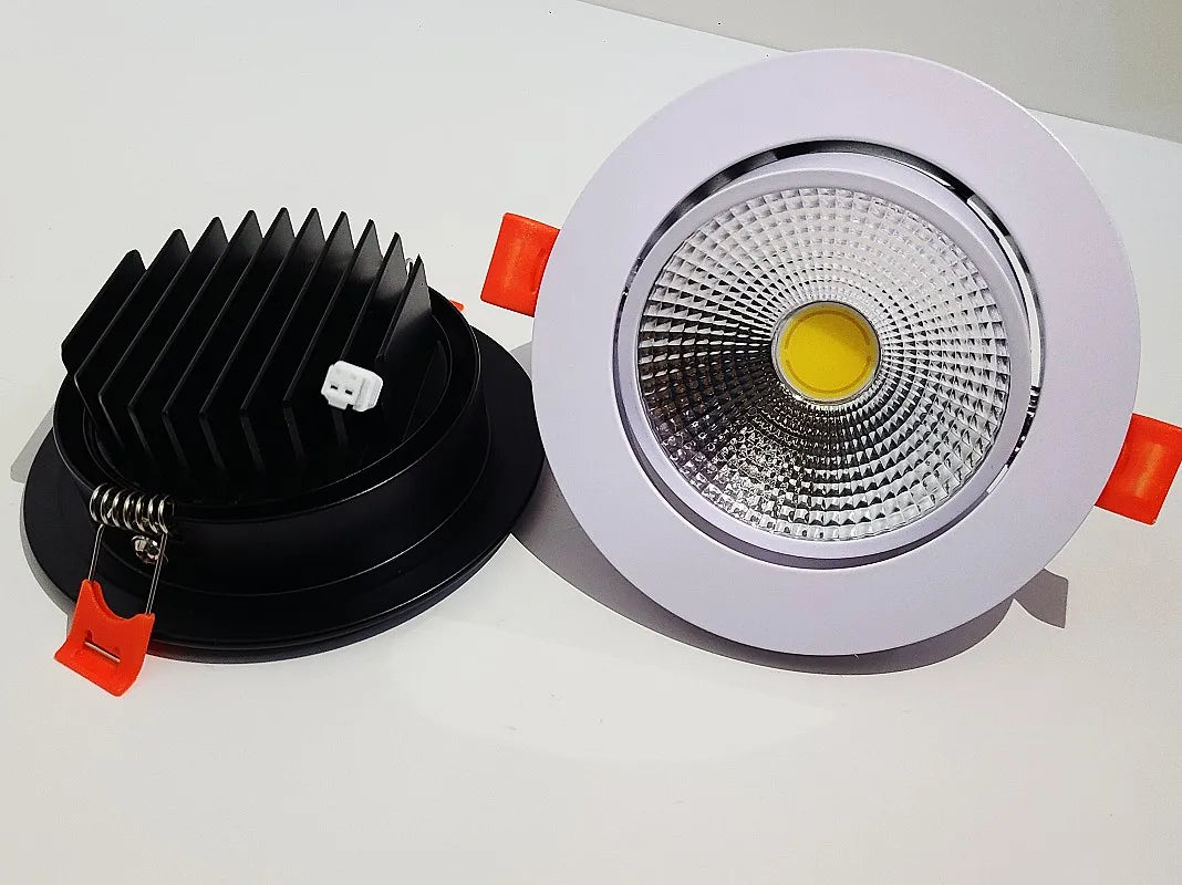 Super Bright AC85~265V Recessed Dimmable LED Downlights COB 5W 7W 9W 12W 15W 20W Ceiling Spot Lights Background Lamp Home Shop Light