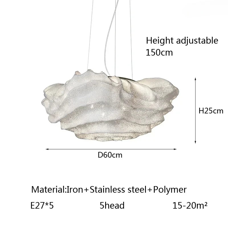 Art Deco Shop Restaurant Chandeliers Modern Creative Cloud Pendant Lights Living Room Bedroom Hanging Lamps for Room Decor LED