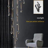 Modern Chandeliers For Staircase Living Room Pendant Lights LED  Lamp Villa Exhibition Hall Loft Long Hanging Lamp Light Fixture