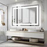 36"x 24"LED Bathroom Vanity Mirror for Wall Memory Function Tempered Glass with Front Light and Backlit For Living Room