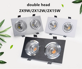 Anti-Glare Recessed Dimmable LED Downlight 9W12W15W18W24W30W COB Ceiling Lamps Spot Light Epistar Chip AC90-260V Indoor Lighting