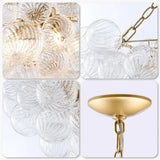 French Light Luxury Bedroom Magic Beans Transparent Glass Chandelier Spectacular Hotel Lobby Villa Living Room Home Decor LED