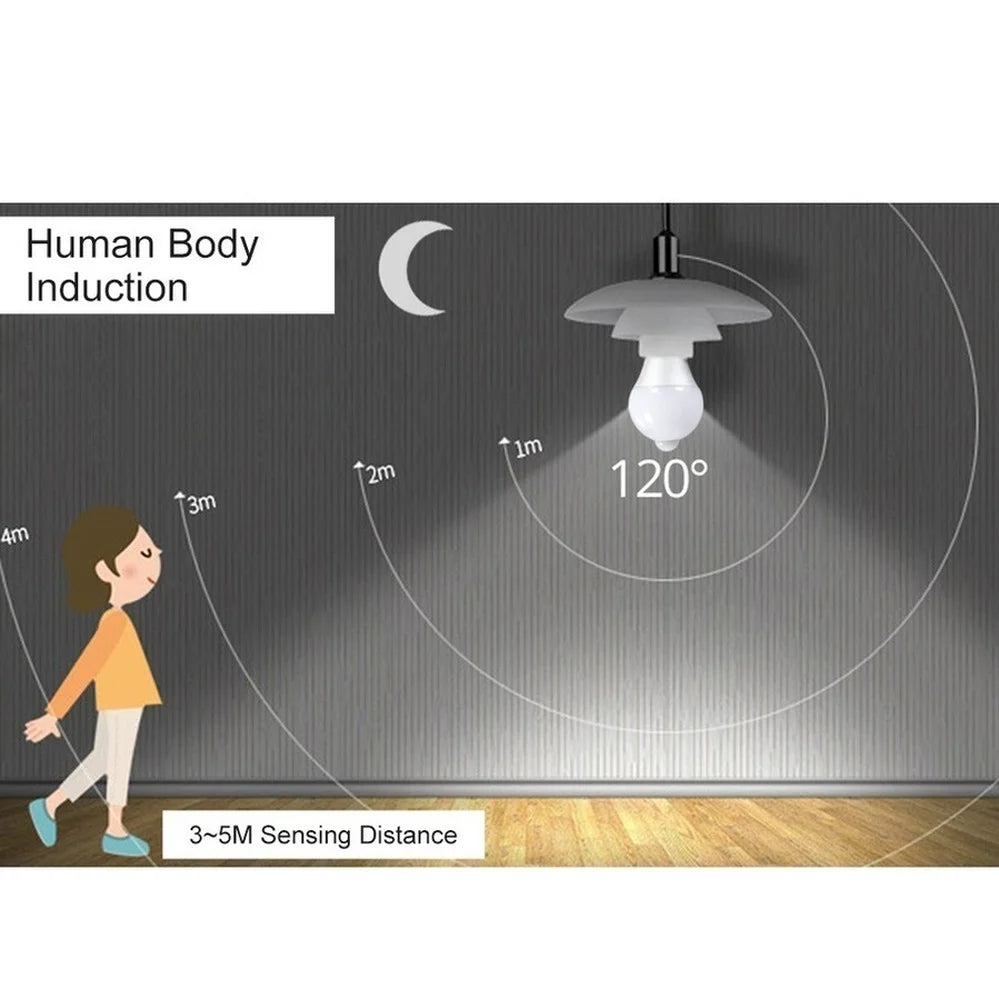 10pcs PIR Motion Sensor LED Bulb E27 220V LED Smart Bulb Automatically Turns Off And On Night Light Indoor And Outdoor Safety