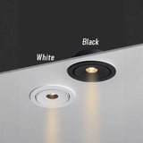 Recessed LED Down Light Dimmable Small Angle Anti-Glare COB Spotlights 7W Ceiling Lamp 3-8-15° Ambient Light AC85-265V Interior
