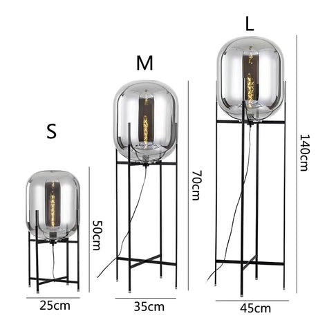 Modern home decors lighting Nordic floor light LED living room standing fixtures study bedroom glass table lamps