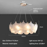 Modern Luxury Lustre Led Glass Chandelier Living Dining Room Circle Pendant Lights Indoor Decoration Home Hanging Lamps Luminair