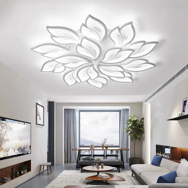 Modern LED Ceiling Chandeliers Light for Living Dining Room Bedroom Ceiling Lamps  With Remote Control Dimmable Lights Fixtures
