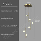 Modern Duplex Staircase LED Pendant Light - Living Room Long Hanging Lamp