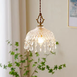 Vintage French Glass Pendant Lamp | Luxury Art Deco Ceiling Chandelier for Bedroom & Bar