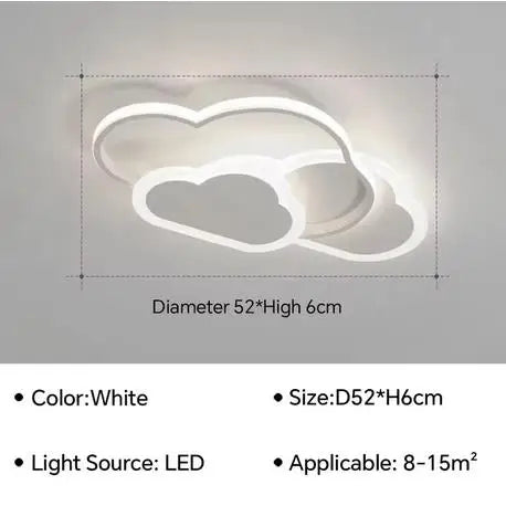 Cloud/Love shape Decor Indoor Lighting fixtures Modern LED White/Pink Ceiling Lamp for Children's Room Kids Bedroom
