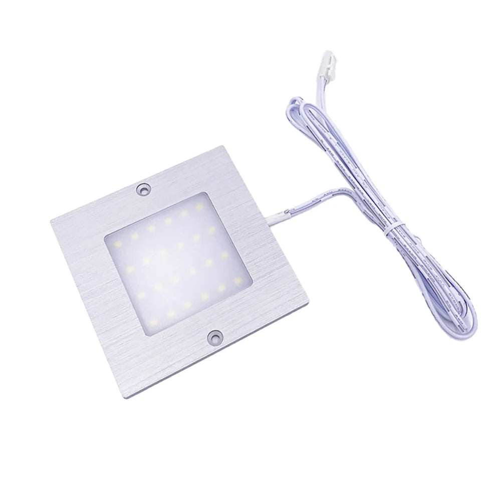 Ultra Slim 5W LED Square Cabinet Light 12V Staircase  Aisle Light Wine Cabinet Entrance Display Decorative Light No hole cut