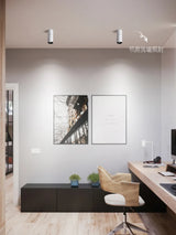 LED ceiling-mounted adjustable downlight for home and commercial lighting. Foldable, rotates 90°, 355°. Ceiling-mounted