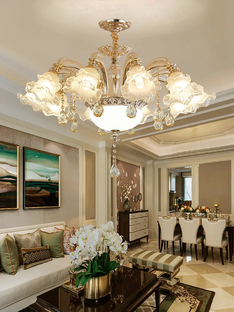 Nordic Modern Luxury Ceiling Chandelier Lighting 2025 Lustre Living Room Hotel Villa Lobby Crystal Hanging Lamp Luminaria Lights
