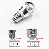 Half Silver Mirror LED Bulb - G45 Crown Silver Globe for Vanities & Pendants