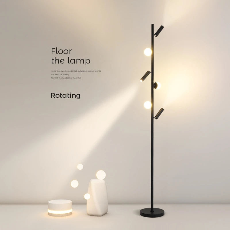 Scandinavia Led Floor Lamp with Spotlight for Bedroom Living Room