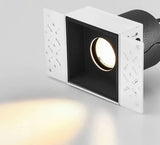 LED Recessed Downlight Frameless Square Double Head Detachable Replaceable Module Anti Glare Built-in Grille Spot Light