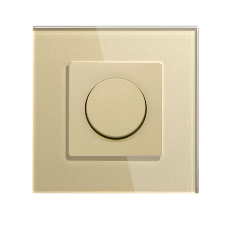 Dimmer Light Switch Adjustable Rotary Knob Crystal Glass Mechanical LED Dimmable Brightness Memory Wall Mounted Switches