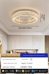 Modern Style Fixture Ceiling Light Luxury Round Crystal Chandelier Ceiling Light for Indoor Bedroom Home Lighting