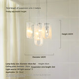 Ribbon Light Luxury Restaurant Cream Style Chandelier Designer Atmospheric High-end Staircase Chandelier Glass Chandelier