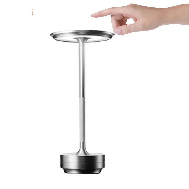 New Aluminum Alloy Table Lamp Shades LED Rechargeable Table Lights for Bar Living Room Reading Book USB Charging Home Decors