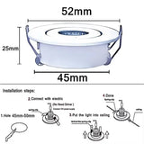 12V Mini COB LED Recessed Downlight - 3W Drive-Free Adjustable Spotlight