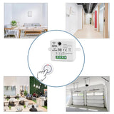Wireless RF 433MHz Light Switch Kit - 10A Relay Receiver & Mini Wall Button