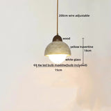 2026 New Cave Stone Pendant Light Bedroom Yellow Travertine LED Chandelier Living Dining Room Modern Hanging Lamp Decor Lighting