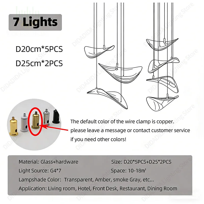 2026 New French Clear Glass Lustre Chandelier, Custom Hardware Pendant Lamp for Duplex Stairwell, Elegant Light for Ceilings