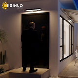Modern LED Dusk-to-Dawn Motion Sensor Outdoor Wall Sconce - Black Exterior Light Fixture for House Front Door, Entryway, Garage & Balcony
