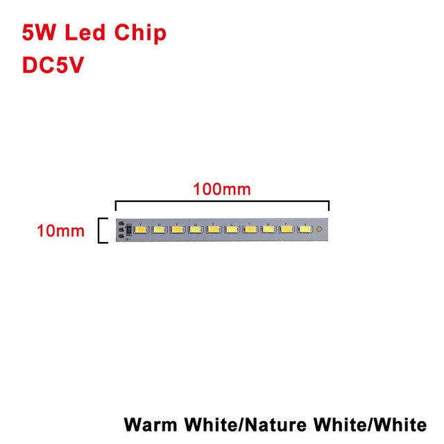 DC5V Dimmable LED chip 5W 6W 10W Surface Light Source SMD 5730 LED Light Beads DIY Tricolor Adjustable LED Bulb White Warm White