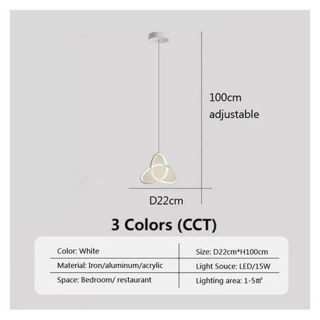 Modern Pendant Light 3 Colors Decors Art Designer LED Chandeliers For Bedroom Study Living Room Home Creative Hanging Lights