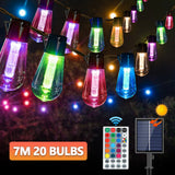 Color Changing String Lights Outdoor/Indoor Waterproof S14 Hanging Lights With remote Backyard Cafe Hotel Party Wedding