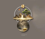 Light Luxury Corridor Home Decoration with Light Chinese Style Landscape Decorations Hanging Living Room Background Wall Decor