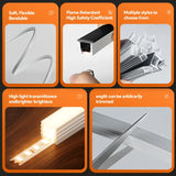 Light Strip Silicone Tube LED Diffuser Flexible Black and White Lampshade with Edge Contour Light Mask Plate Cover