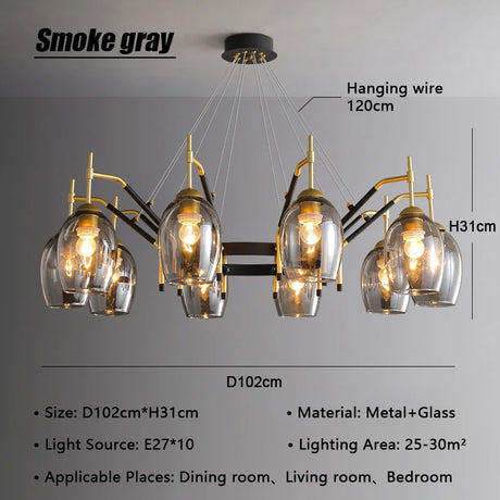 Nordic Pendant Lamp For Living Room Hall Bedroom Vintage Led Farmhouse Chandelier Interior Home Decors Ceiling Lighting Fixture