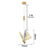 Luxury Home Decor Butterfly Chandelier Nordic LED Bedroom Single Pendant Light Modern Iron Body Acrylic Lampshade Hanging Lustre