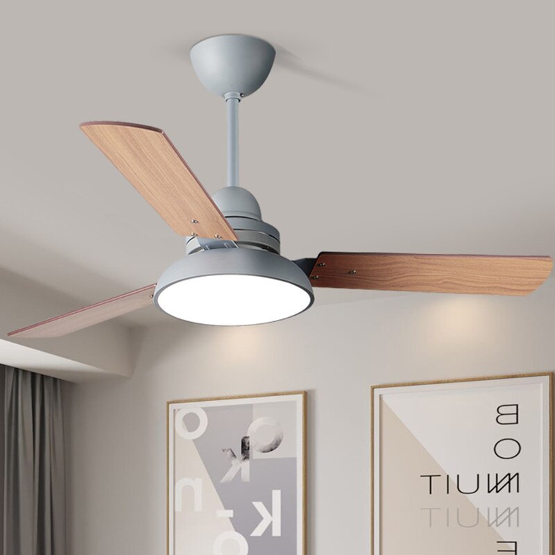 Ceiling Fans With light 42 48 inch Fans With Light Wood Blades Reversible Low Floor DC Motor Fans Lamp Living Room Bedroom Shop