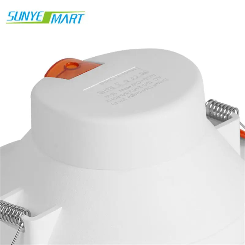 Smart Downlight 9/12/15W Full Color Dimming RGBCW Led Recessed Ceiling Light via APP Remote/Voice Control