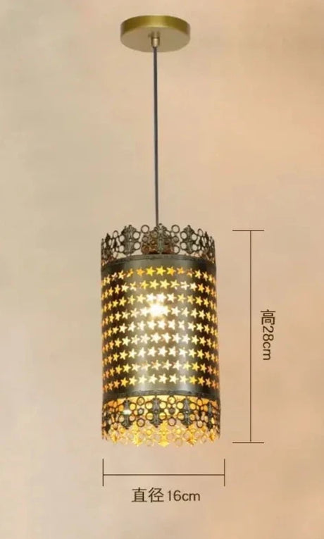 Southeast Asia Moroccan Retro Vintage Industrial Wall Lamp LED E27 Gold Luster's Iron Art Decorative Wall Mounted Restaurant Store