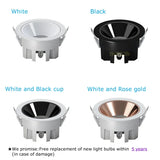 IP65 Waterproof Embedded CRI98 Dimmable Spotlight AC110-220V Bathroom Kitchen 7W10W15W20W24W30W Ceiling Downlight LED Anti Glare