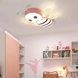 Modern Novelty Simplicity Cute Cartoon Bees LED Ceiling Lights Circlar Design Lamp for Chidren's Room Home Decoration Chandelier