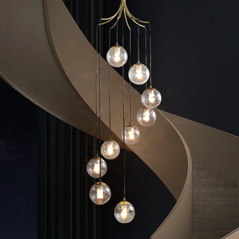 Modern Nordic Spiral Staircase Pendant Light for Dining Room Loft Apartment Villa Stairwell Decoration Chandelier Home Decor