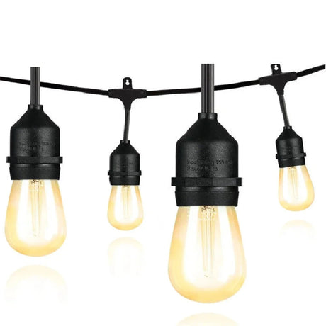 10 Big Lights Connectable Commercial Grade Waterproof Outdoor Festoon LED String Lights Decoration For Garden Holiday Wedding